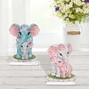 2Pcs Diamond  Painting PET Parent-Child Elephant Desktop Ornament