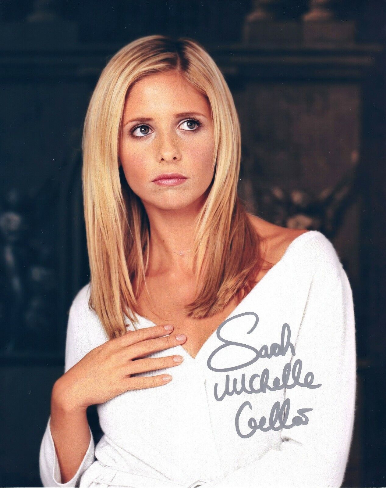 Sarah Michelle GELLAR - Buffy - SIGNED Autograph 10x8 Photo Poster painting