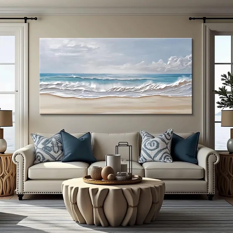 Serene Ocean Wave Coastal Wall Art