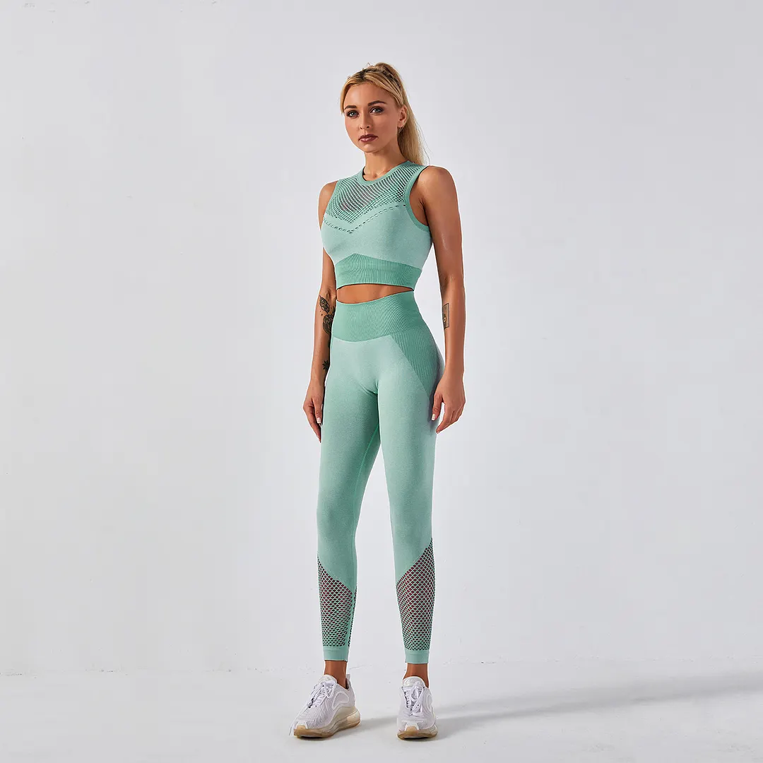 leggings with mesh cutouts 