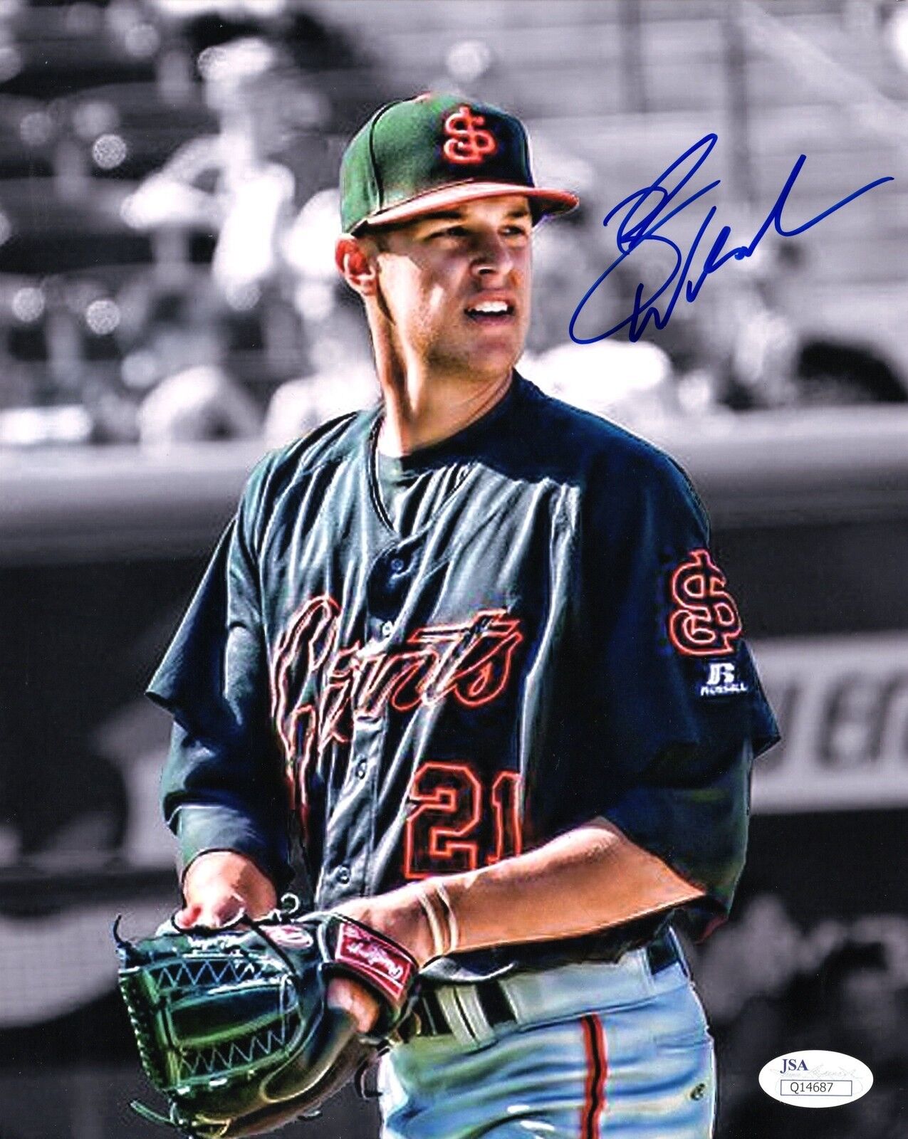 JSA Zach Wheeler Autographed Signed AUTO 8x10 Photo Poster painting San Jose Giants TRB 091