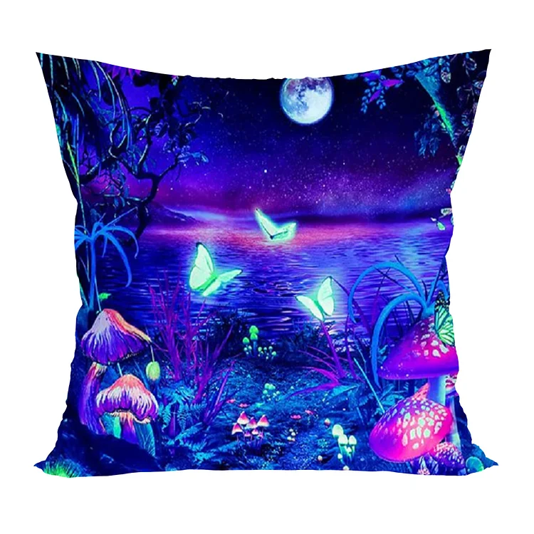 Moon and Butterfly - Fluorescent Pillowcase 45*45cm