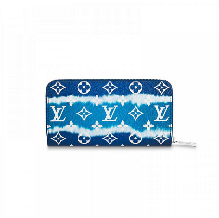 LOUIS VUITTON LV Escale Monogram Coated Canvas Zippy Wallet Blue