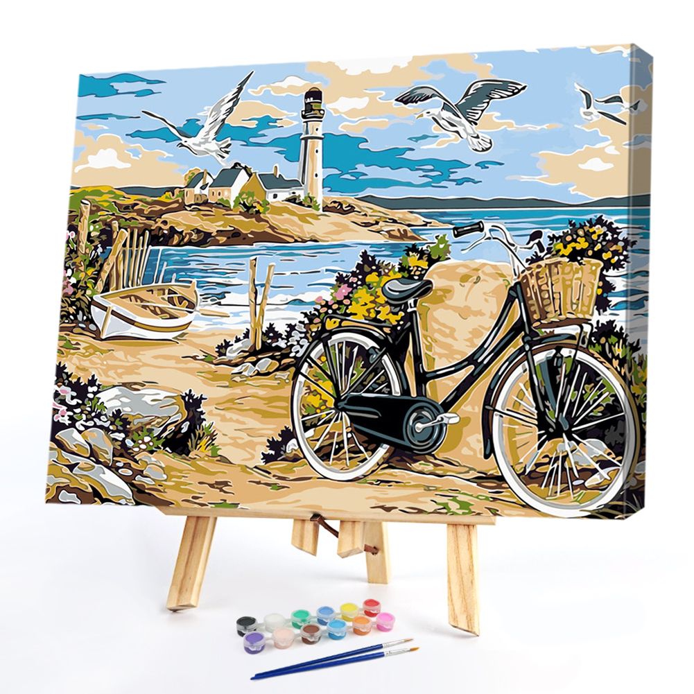 

40x50cm - Paint By Numbers Seaside Scenery, 501 Original