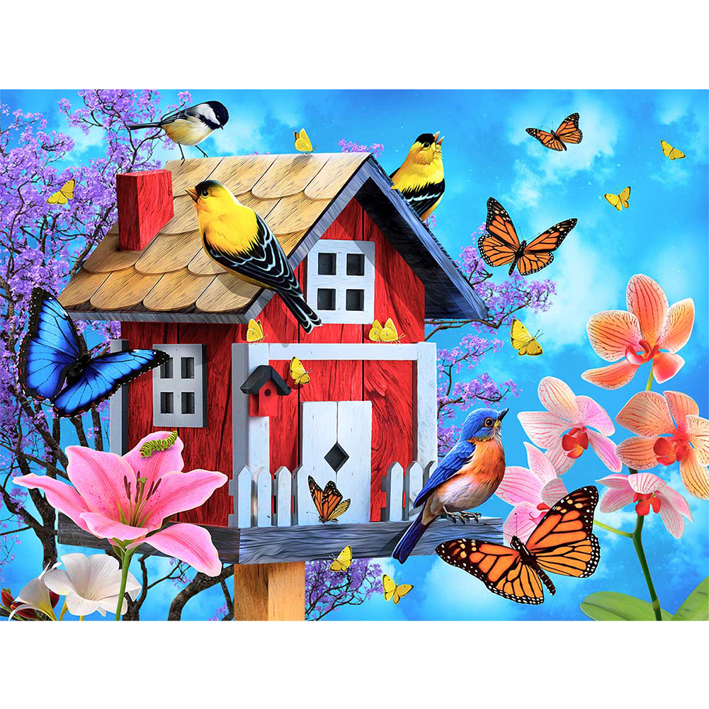 

Bird Flower - Round Drill Diamond Painting - 30*40CM, 501 Original
