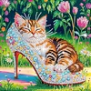 Niedliche Katze speziell geformte 5D-DIY-Teilbohrer-Diamant-Mal-Kits f&uuml;r Erwachsene Anf&auml;nger Wohnkultur Diamant-Punkte-Edelstein-Kunst-Kits 11,81 x 11