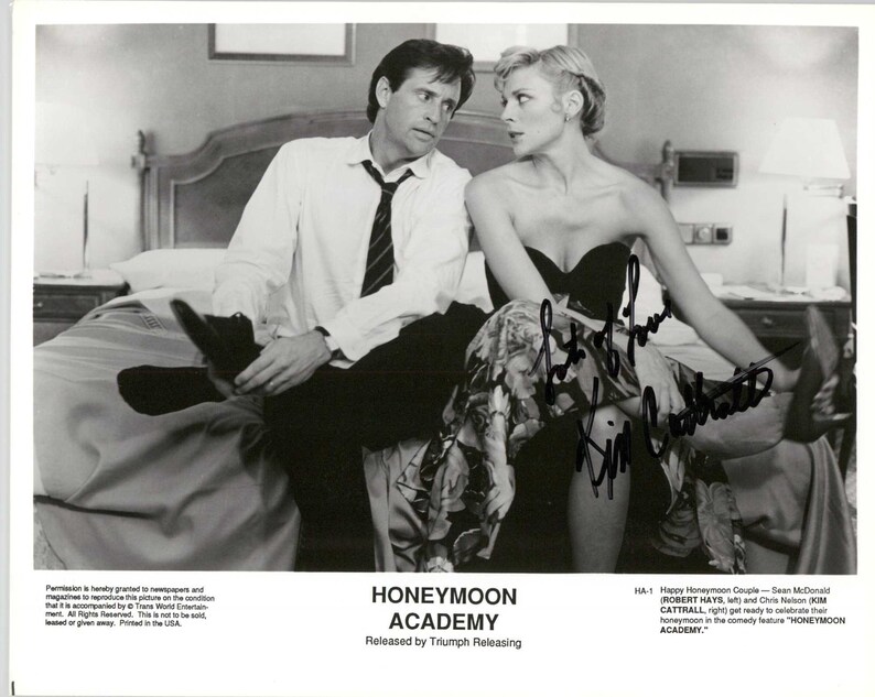 Kim Cattrall Signed Autographed Honeymoon Academy