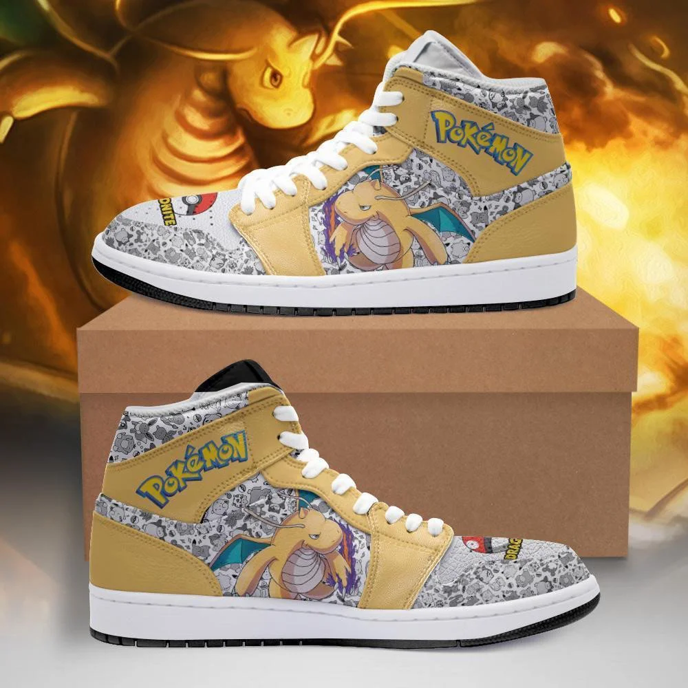 Kingofallstore - Anime Shoes Dragonite Sneakers Custom Anime Pokemon Shoes