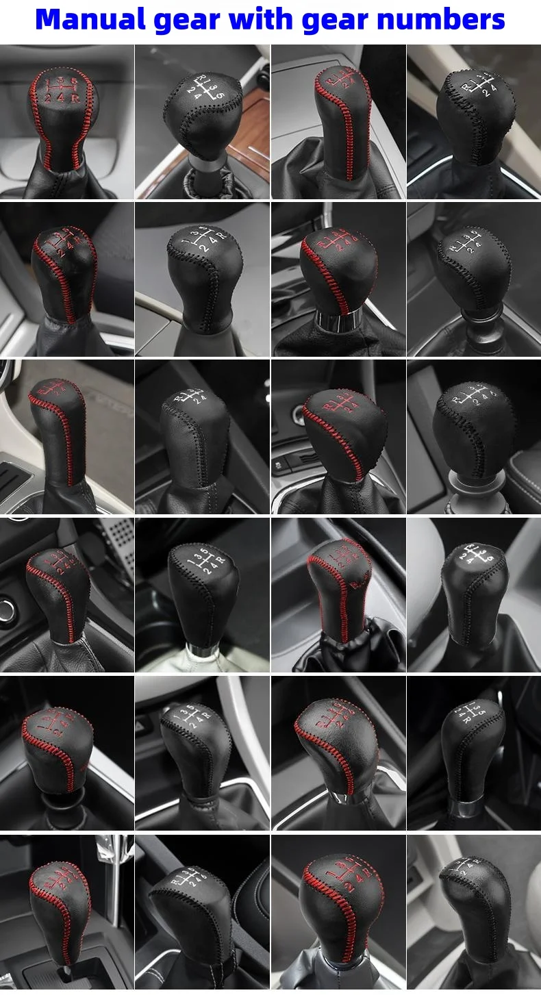 Car custom leather shift handle cover