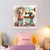 Weird Sewing Girl-11CT Stamped Cross Stitch 40*40cm/15.75*15.75in tapestrymarket