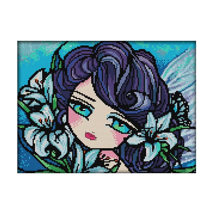 Lily Fairy 14CT Stamped Cross Stitch 34*27CM