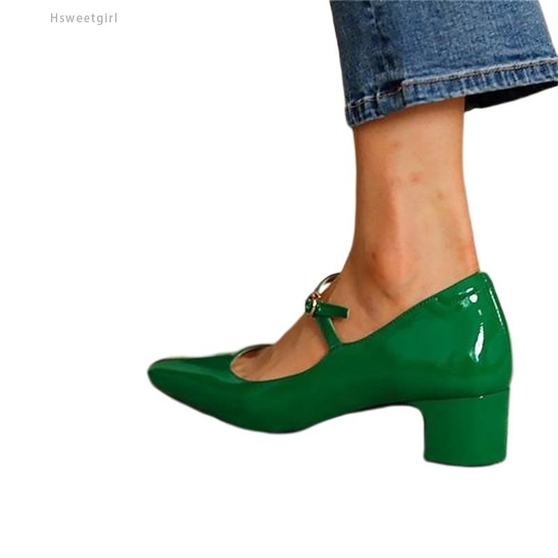 square toe heeled mary janes