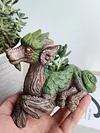 Creative Dragon Tree Succulent Planter Resin Garden Statue Decorative Plant Pot