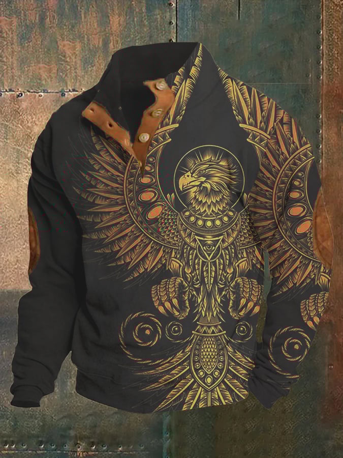 Men's Viking Stand Collar Sweatshirt