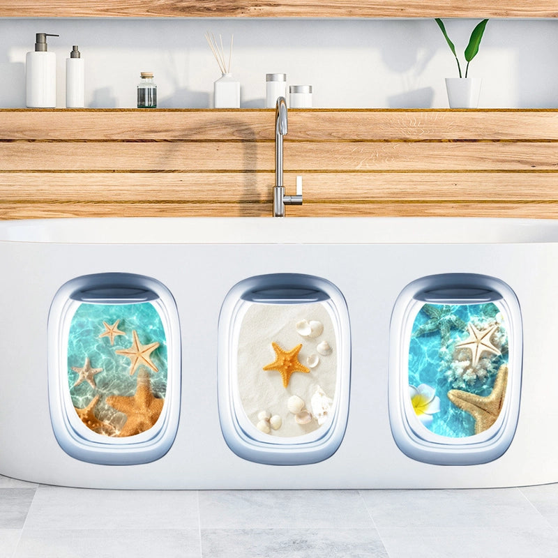 Casual Elegant Landscape PVC Wall Sticker Bathing