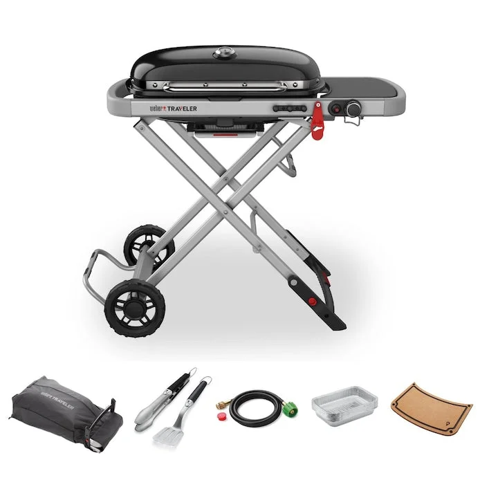 🛒TEMP-Traveler Liquid Propane Portable Gas Grill with Grill Accessories Collection