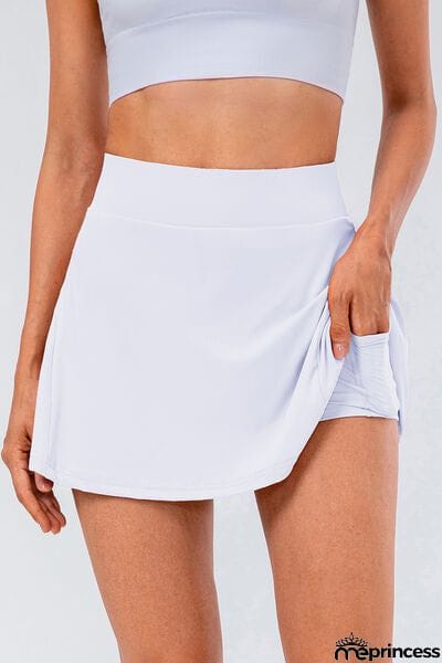 High Waist Pleated Active Skirt