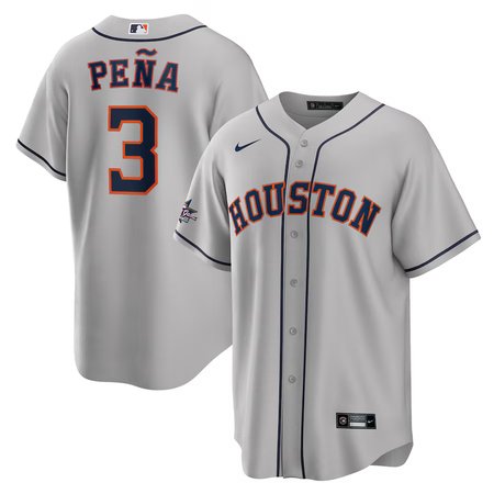 Youth Houston Astros #3 Jeremy Pena  Gray 2025 MLB All-Star Game Road Replica Player Jersey