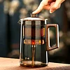 Heat-resistant glass liner walnut push-type tea automatic filter teapot