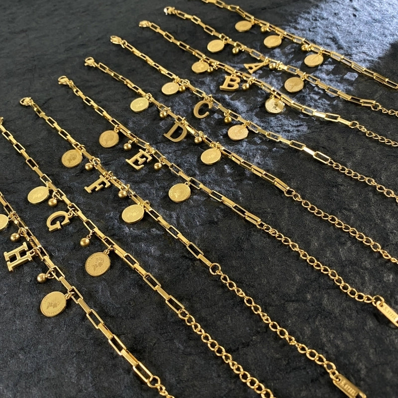 Modern Style Classic Style Human Geometric Letter Titanium Steel Plating Women's Bracelets