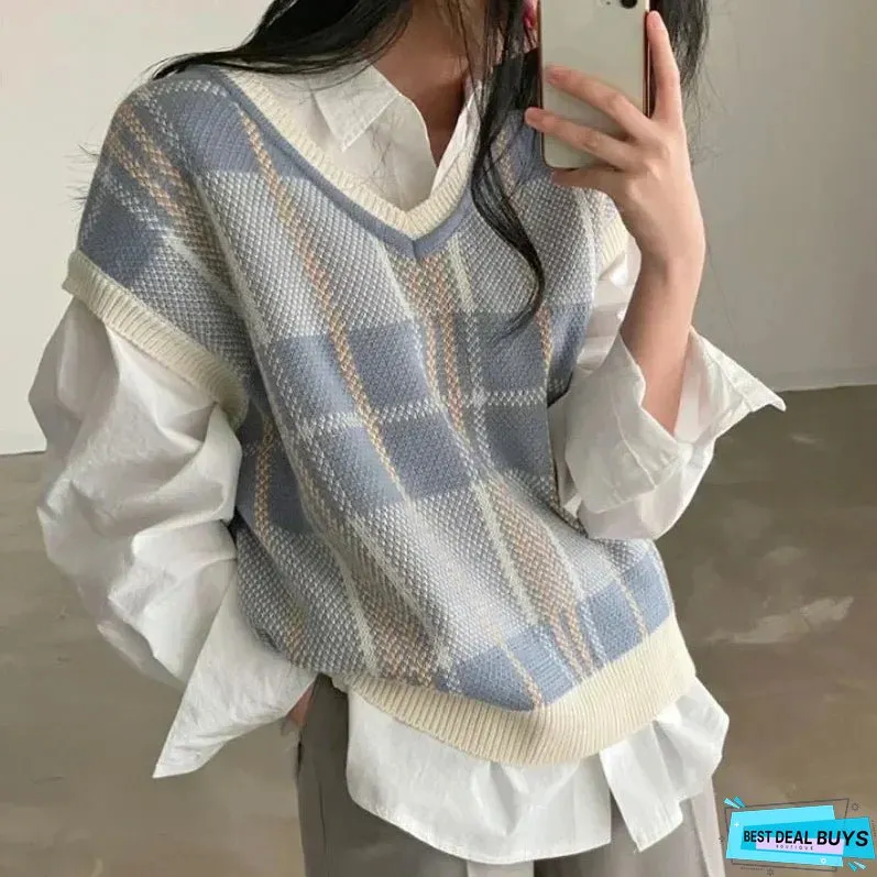 Camila Vintage Plaid Sweater