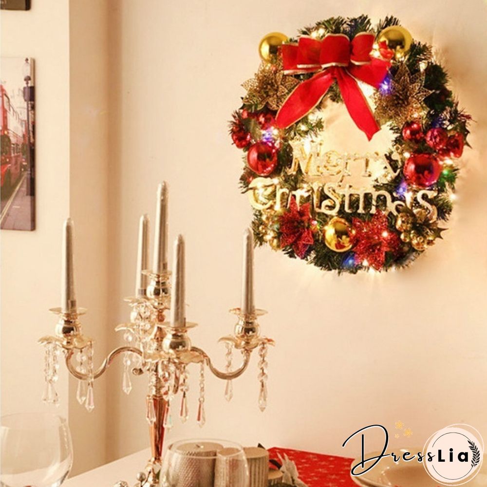 Christmas Decorations 30Cm Christmas Wreath Artificial Wreath Door Hanging Window Props Background Christmas Tree Accessories
