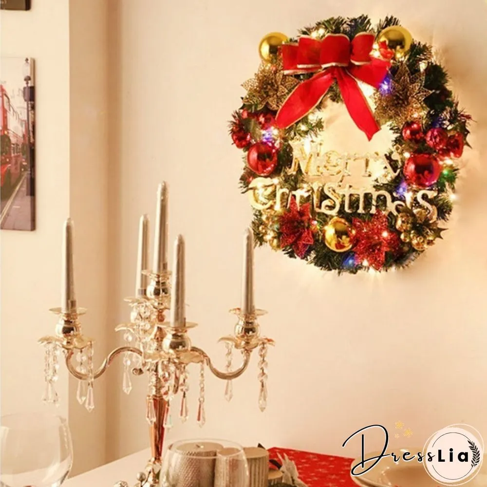 Christmas Decorations 30Cm Christmas Wreath Artificial Wreath Door Hanging Window Props Background Christmas Tree Accessories