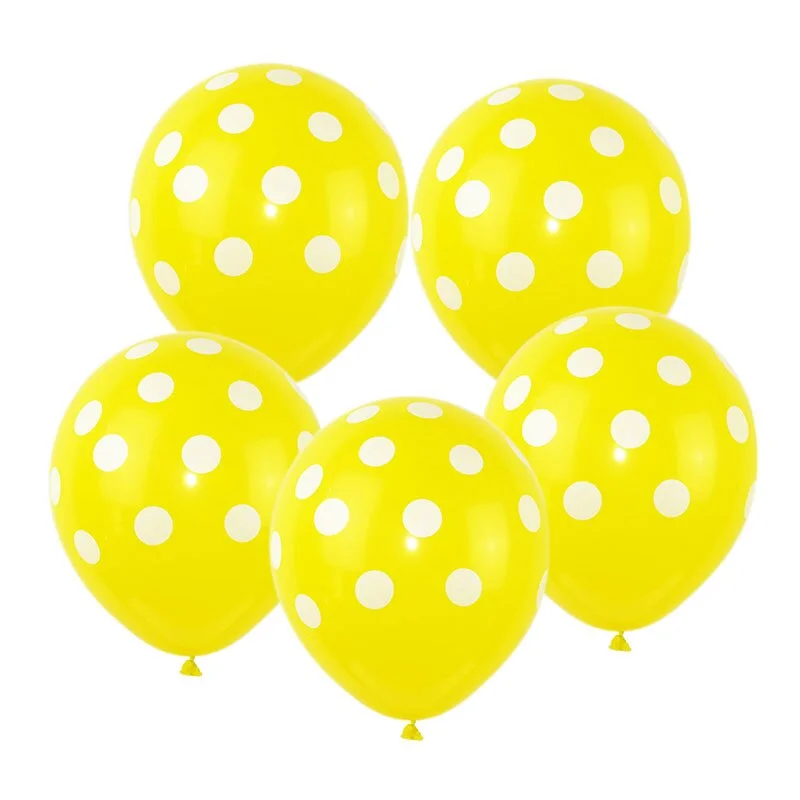 10Pcs/lot 12inch Multicolor Polka Dot Balloons Inflatable Latex Balloons for Wedding Birthday Party Baby Shower Decoration Cheap