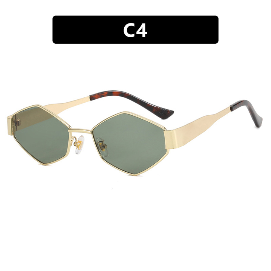Selfeva Fashion Sunscreen Glasses Woman Shaped Sunglasses Metal Sun Glasses Version Personalized Small Frame Outdoor Uv400 Ideal Gift