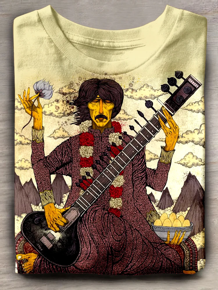 Teecade George's Guitar Art T-shirt