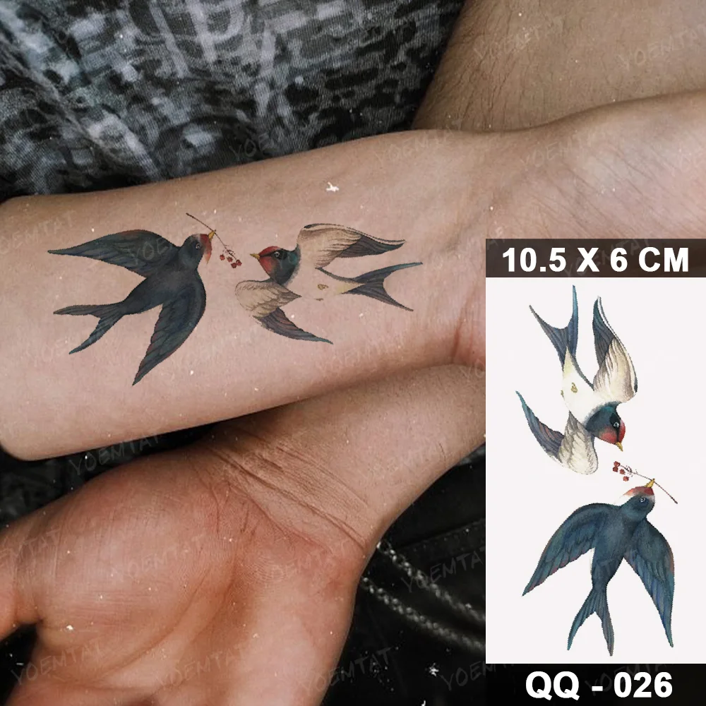 Sdrawing Temporary Tattoo Stickers Butterfly Flower Realistic Sexy Flash Tatoo Women Men Arm Waist Line Body Art Fake Tatto Cool