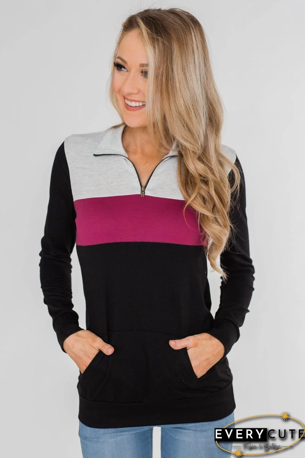Rose On the Go Quarter Zip Pullover