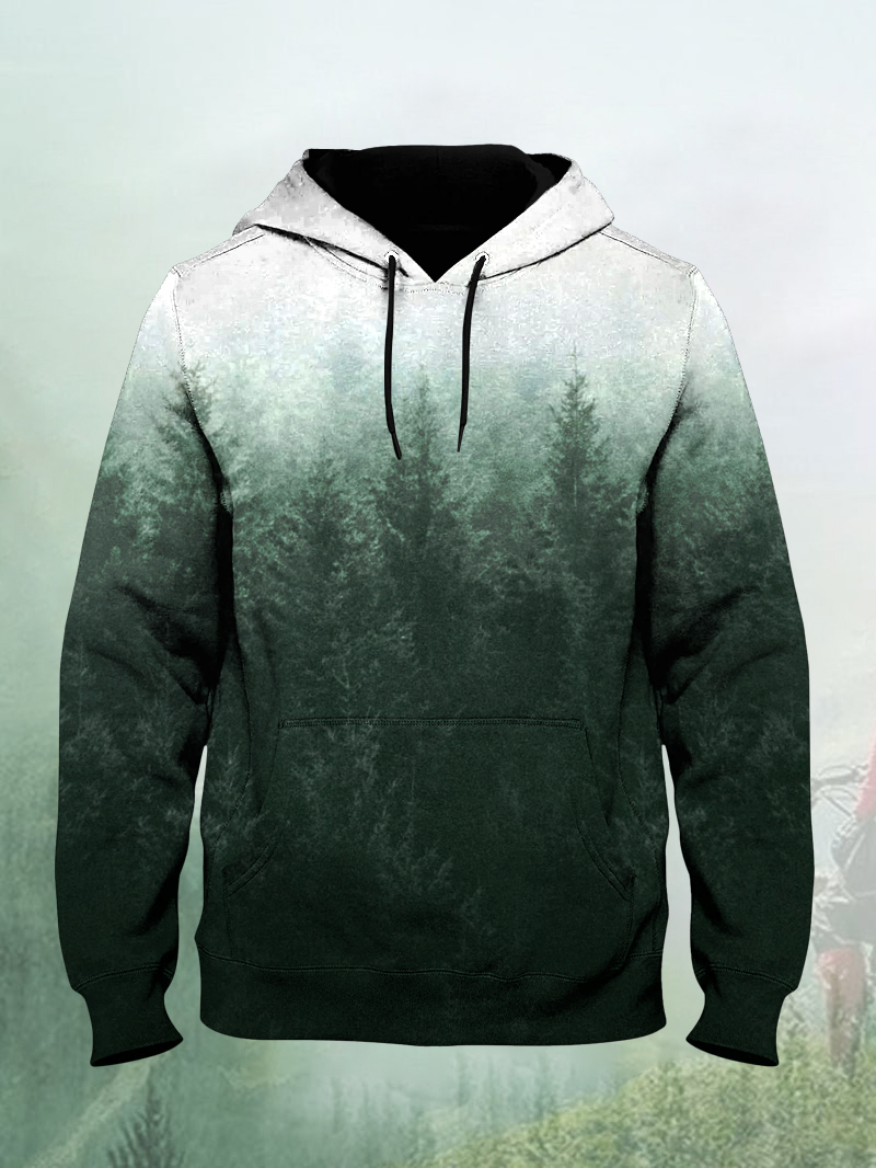 Men's Nature Forest Outdoor Comfy Hoodie