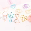 10 PACKS Hollow Out Colorful 10in1 Creative Shapes Paper Clips Office File Pins