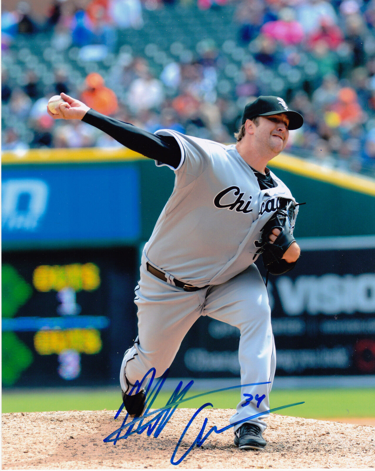 MATT ALBERS CHICAGO WHITE SOX ACTION SIGNED 8x10