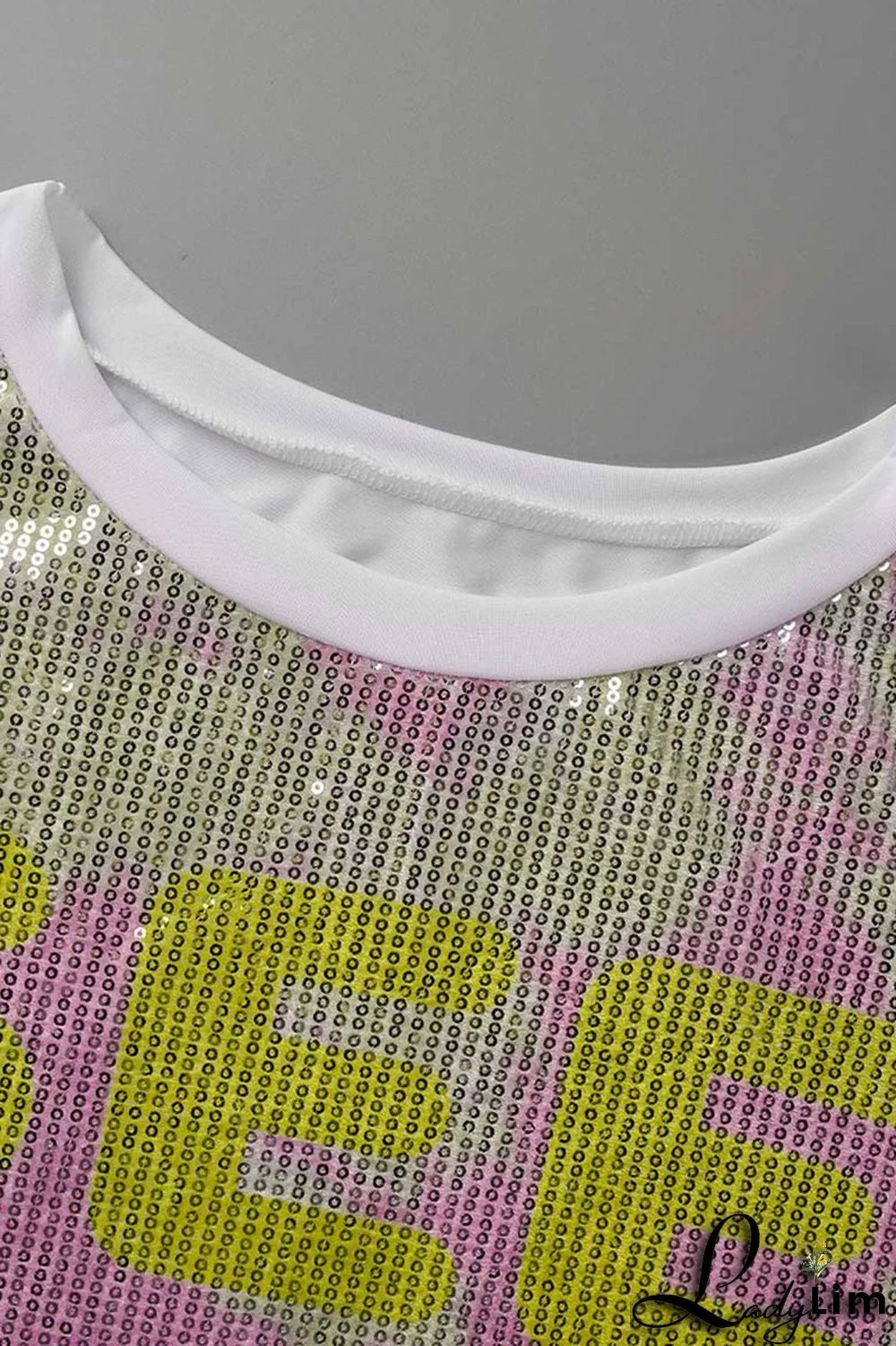 Black Fashion Casual Letter Print Sequins Patchwork O Neck Dresses