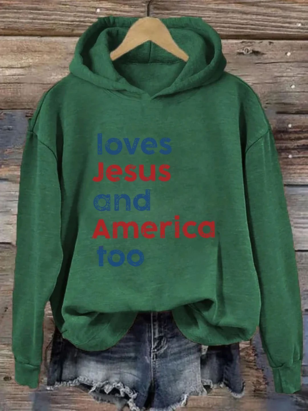 Loves Jesus And America Too Hoodie