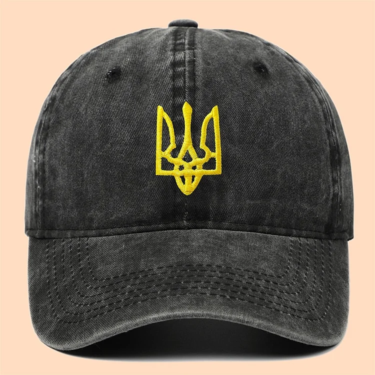 Ukraine Symbol Embroidery Cotton WashedSports Baseball Cap Adjstable Hip Hop Dad HatVisor Protection Snapback Caps