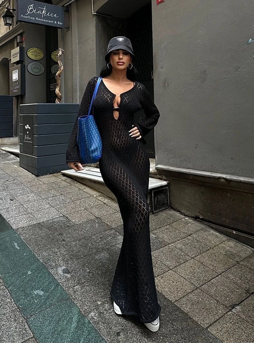 Uveng Uveng Air-Cuttered Long-Sleeved Autumn/Winter New 2023 Dress