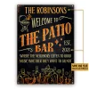 Patio Bar Good Music Custom Classic Metal Signs, Bar Decor, Patio Decorations, Outdoor Decorating Ideas