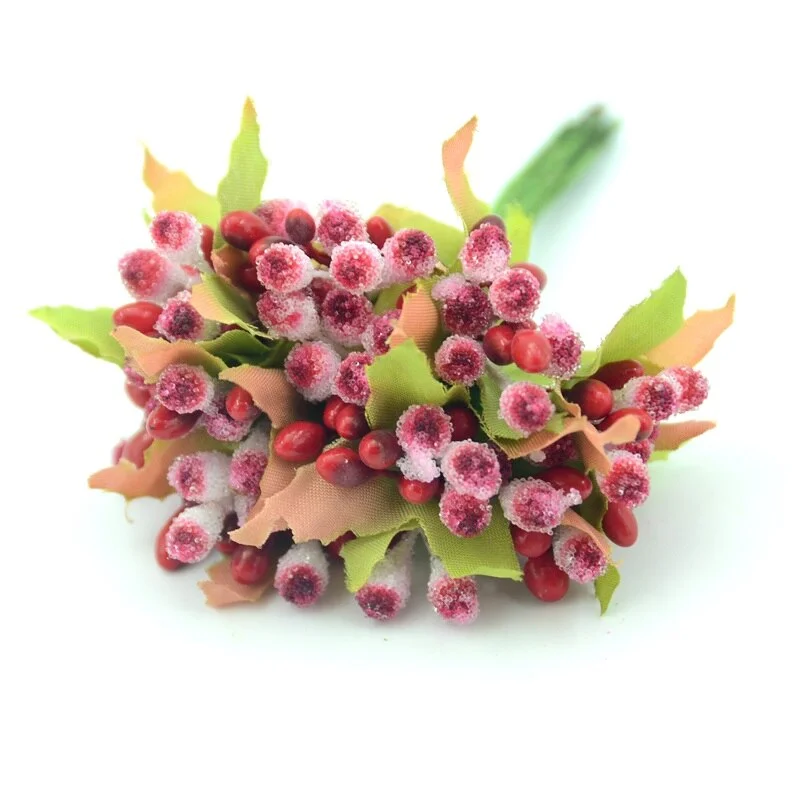 10PCS Mini Dichroic Glass Bud Stamen Artificial Flower Bouquet Wedding Box DIY Decoration Wedding Supplies Flower Accessories