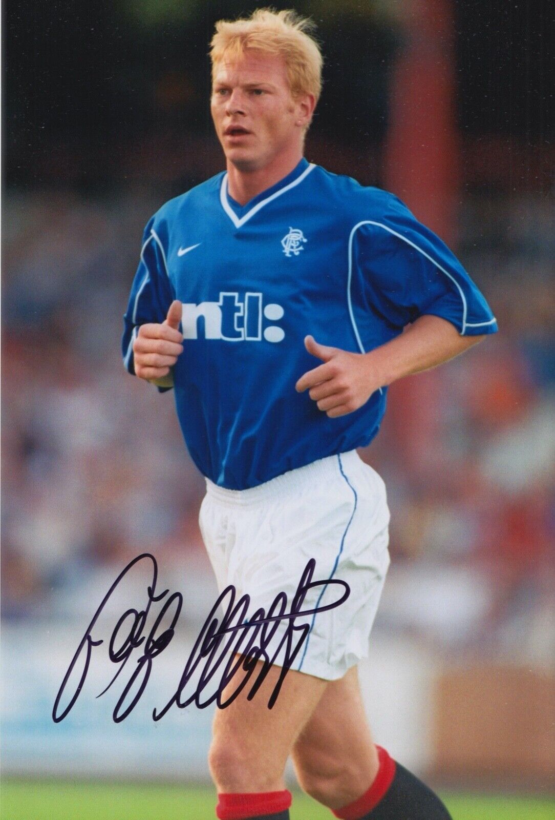 JORG ALBERTZ HAND SIGNED 12X8 Photo Poster painting RANGERS FOOTBALL AUTOGRAPH 10