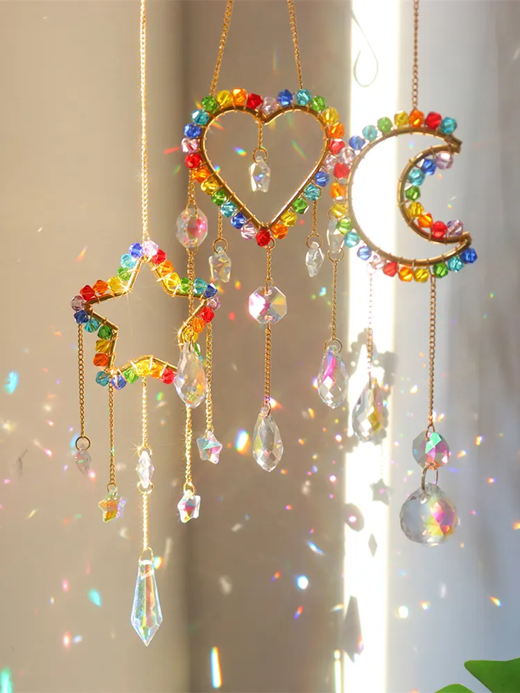 Colorful Beads Crystal Light Catching Jewelry Window Accessories for Living Room