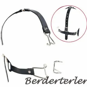pornhint Pornhint Open Mouth Bite Gags with Nose Clip Head Restraints Harness Straps for Cosplay