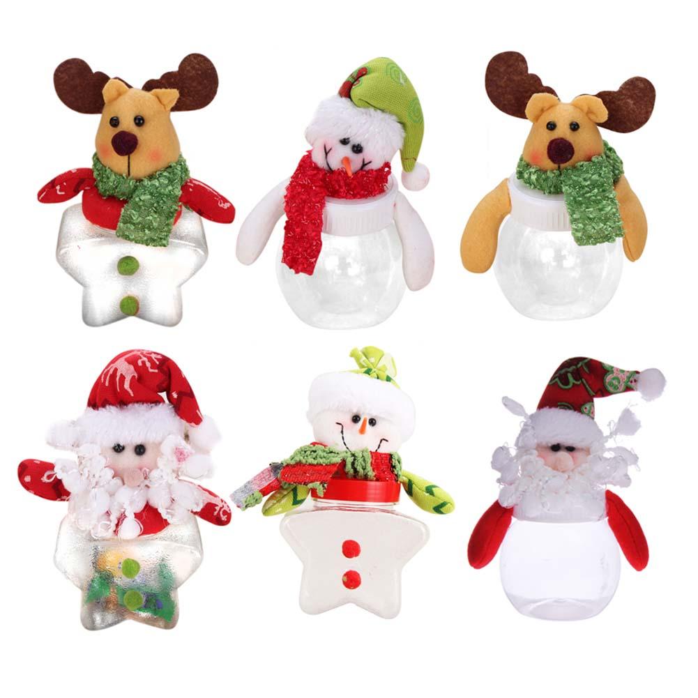 

Mini Santa Clear Plastic Candy Bags Gift Storage Bottle Holder Christmas, Five-pointed star fawn 06, 501 Original