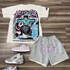 The Brain Print T-shirt Shorts Two-Piece Set