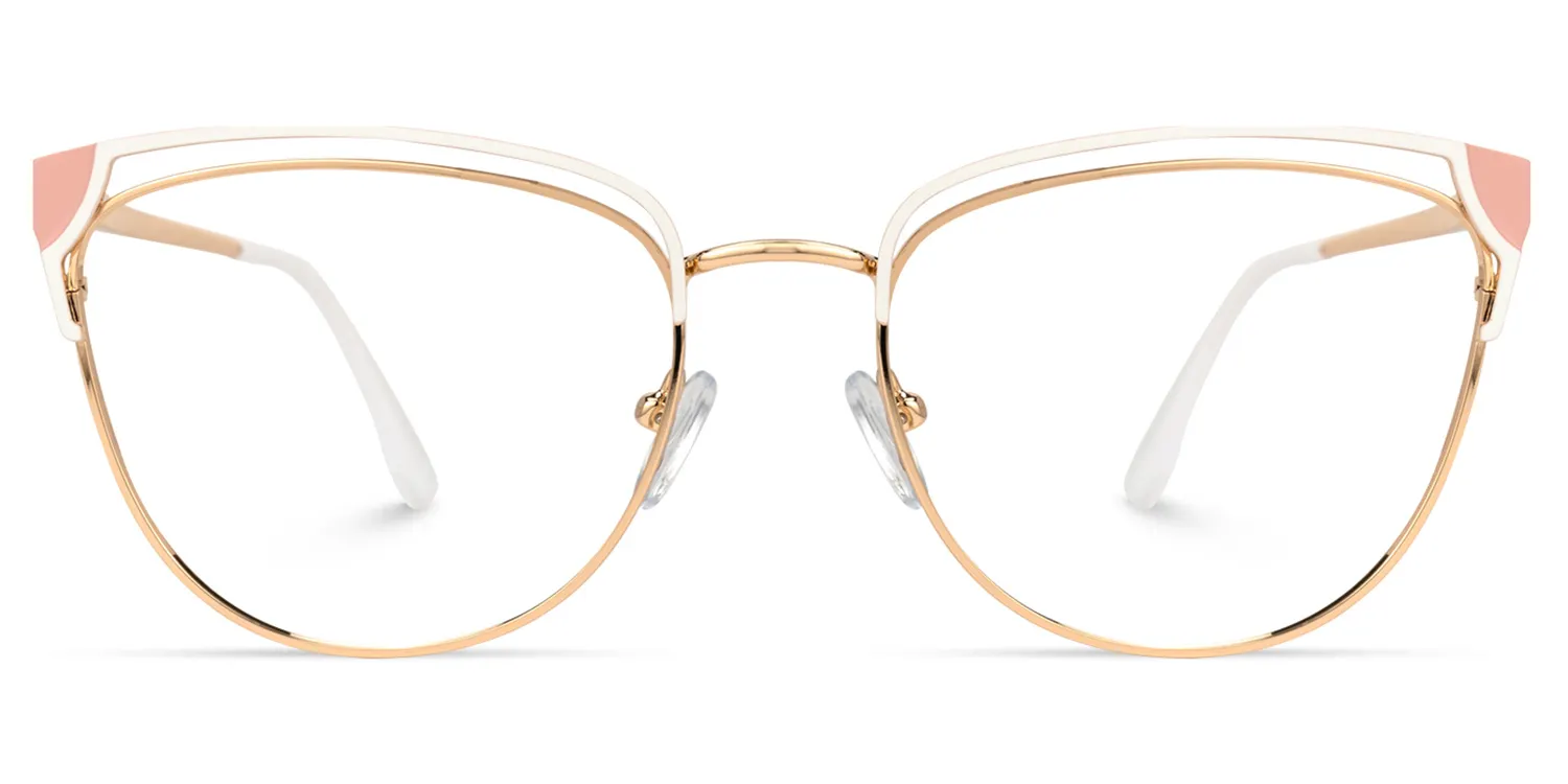 Alisha Rosa-weiÃŸ Cateye Brille Rosa-weiÃŸ