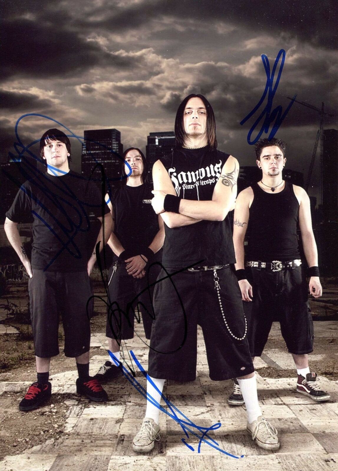 Welsh Rock Band Bullet for My Valentine autographs, In-Person signed Photo Poster paintinggraph