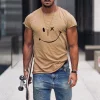 T-shirt à Manches Courtes et Col Rond Smile pour Hommes