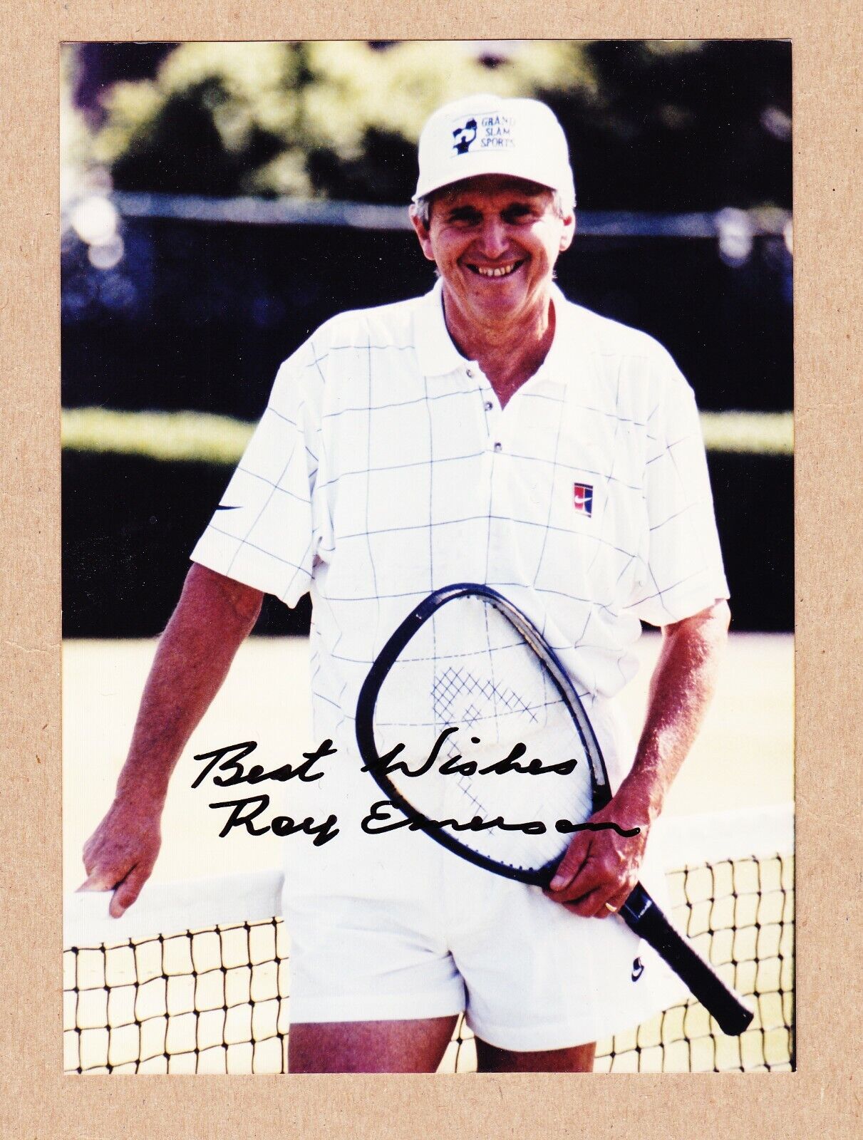 Roy Emerson signed 5x7 inch color Photo Poster painting-28 Grand Slam titles